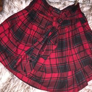 Flannel shirt skirt
